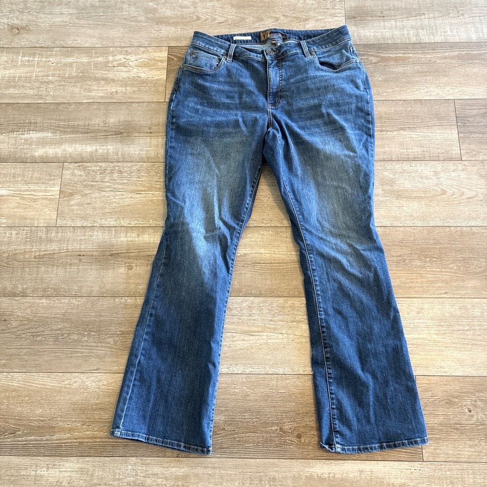 Kut from the Kloth Nicole Bootcut Jeans Women 14W Blue High Rise Stretch Denim